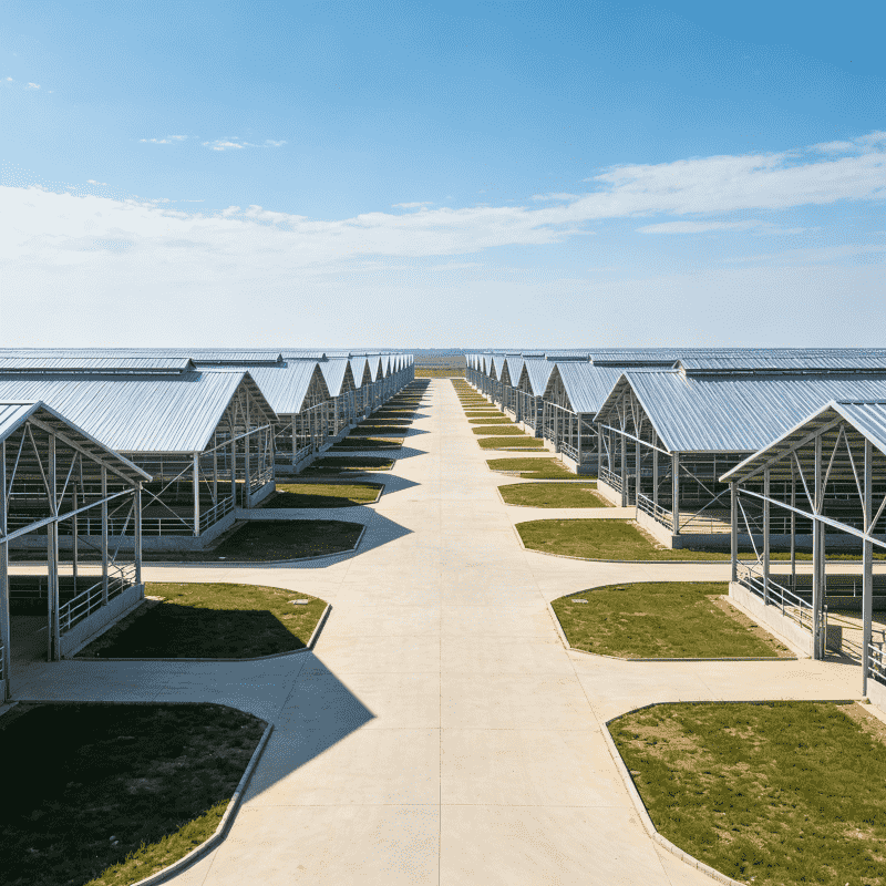 Big Poultry Breeding Farm Project Prefabricated Hot Galvanized Steel