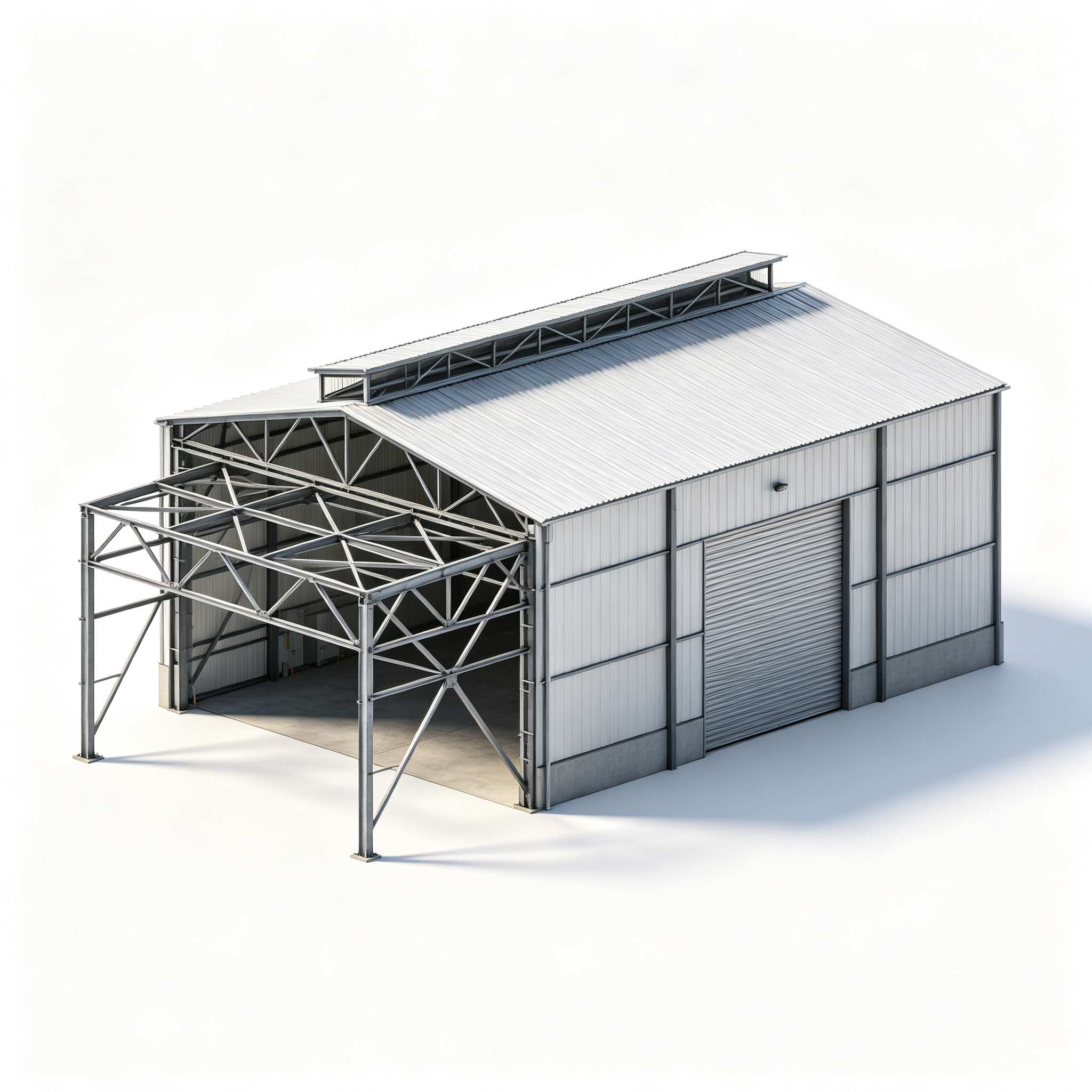 Custom Large Clear Span Prefab Steel Workshop & Warehouse