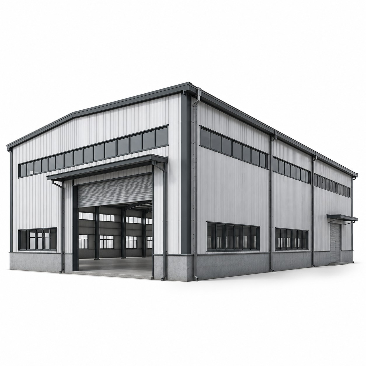 Custom Large Span Prefabricated Steel Workshop Warehouse H Section Steel Frame