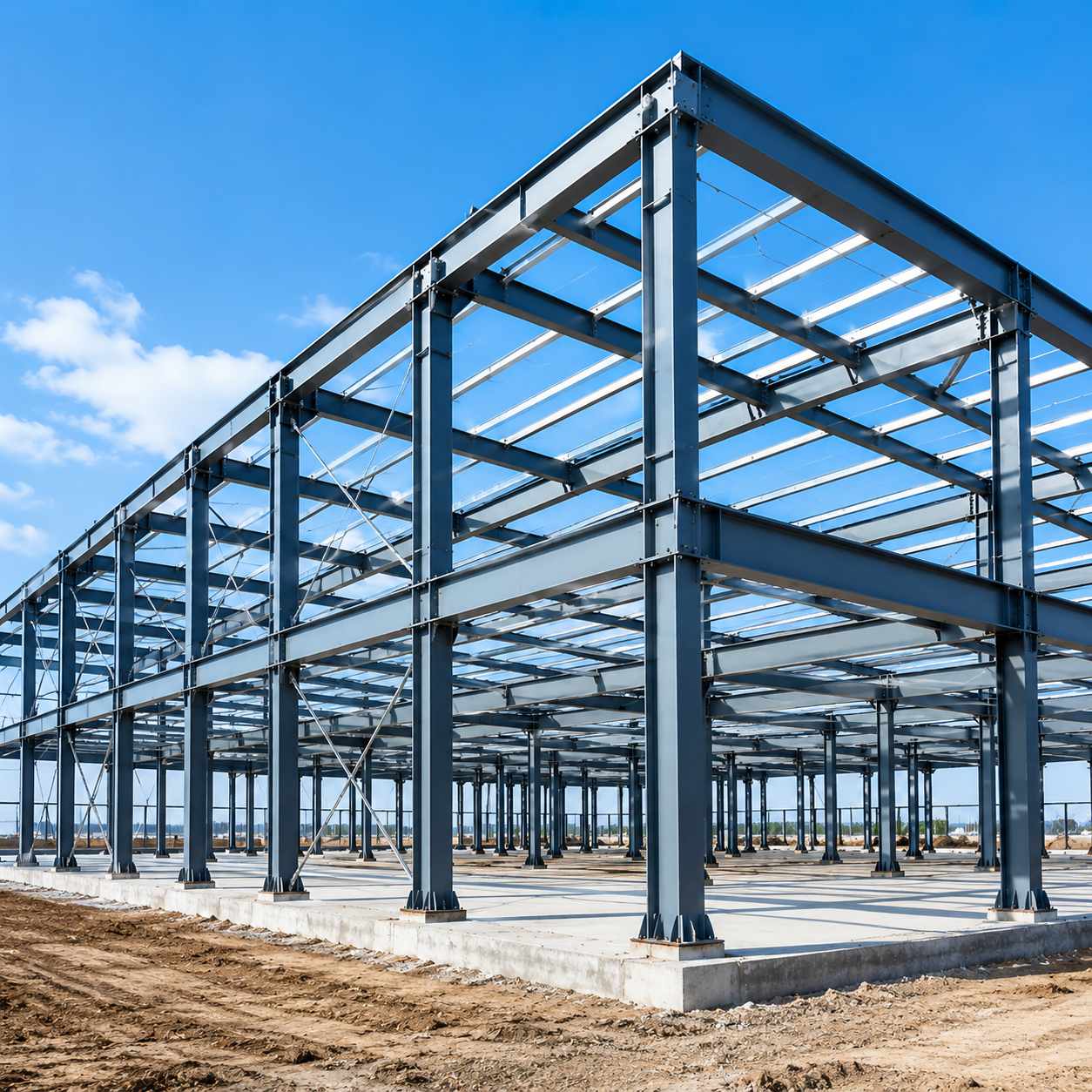 Customizable Heavy-Duty Steel Structure Building Q355B Steel for Commercial Warehouse Construction