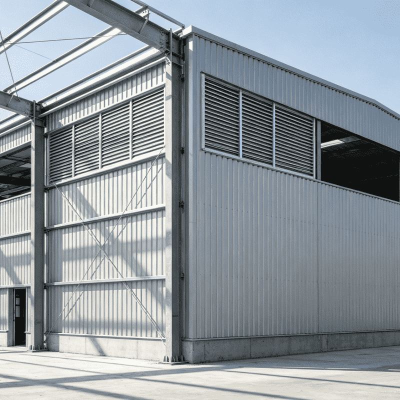 Durable Light Steel Prefabricated Warehouse Industrial Storage Building
