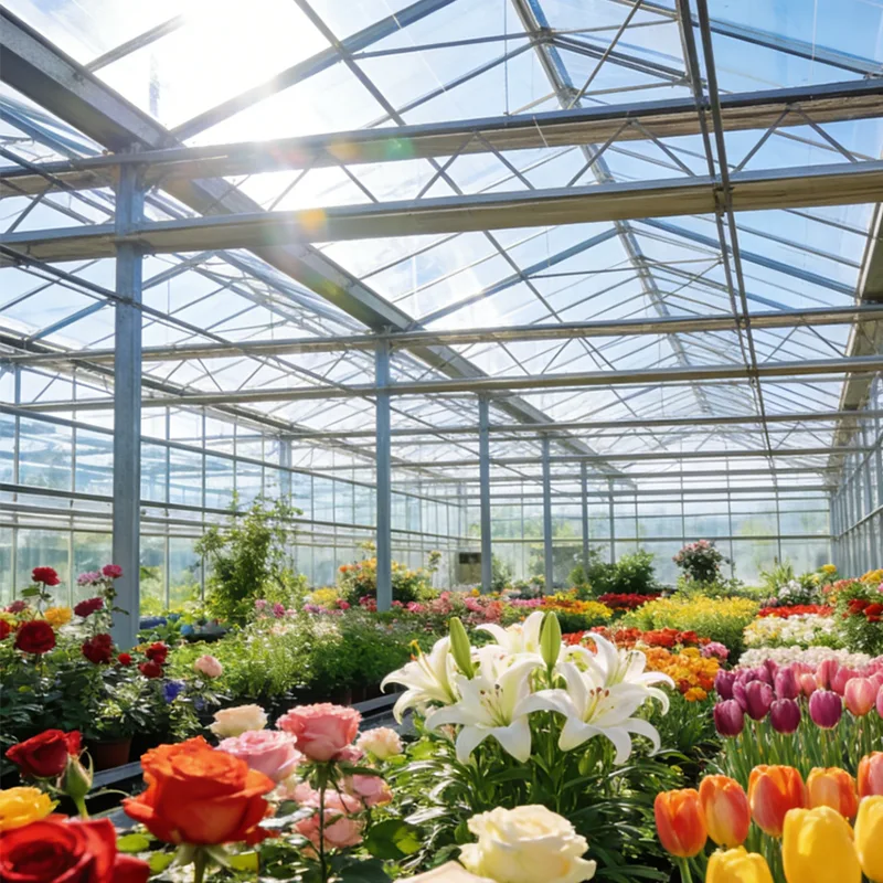 Light Steel Structure Flower Cultivation Greenhouse