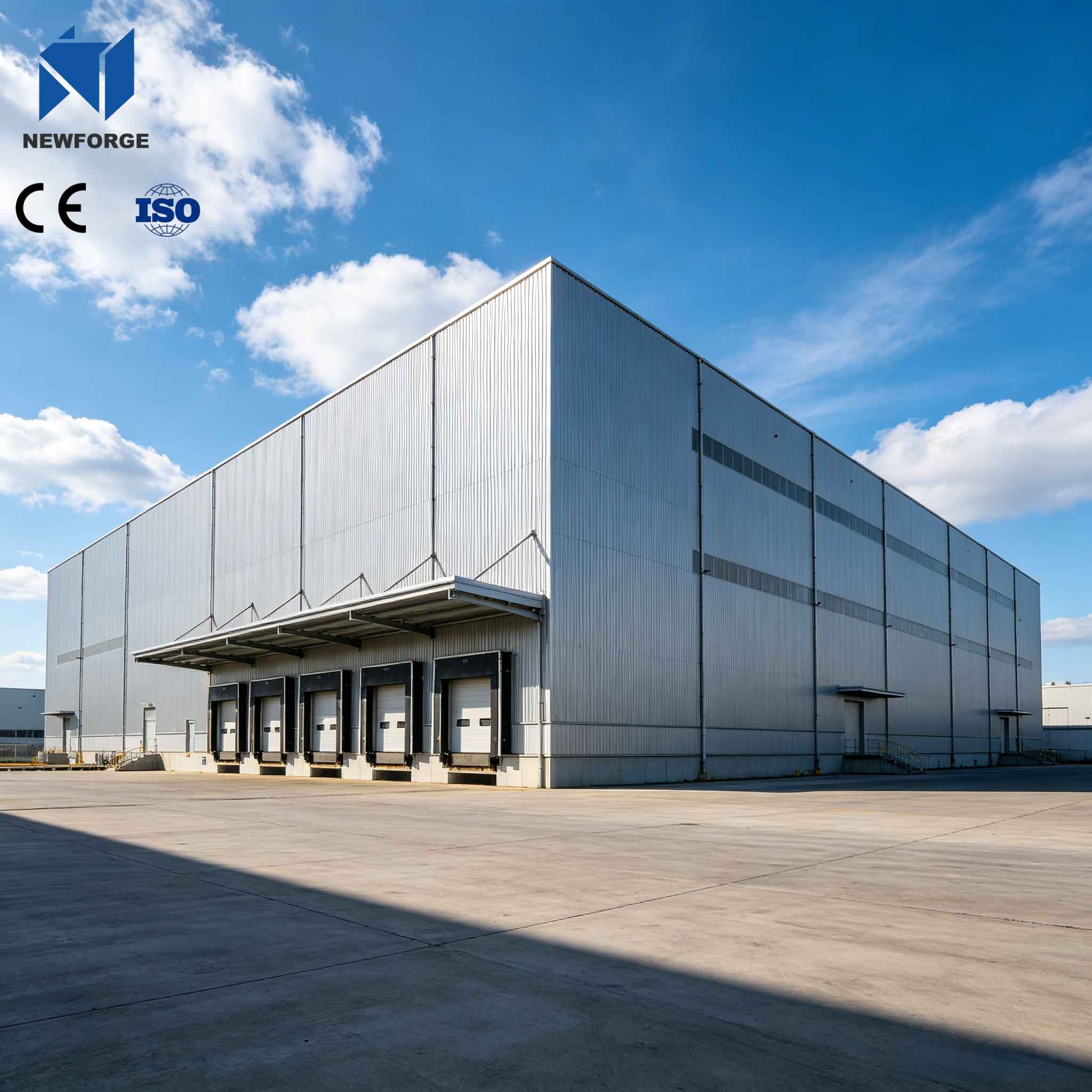 Portal Frame Prefabricated Light Steel Structure Workshop Industrial Metal Building for Factory Production History Browsing