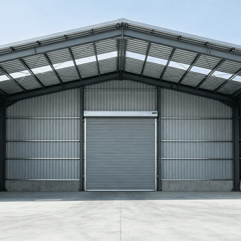 Portal Frame Steel Structure Warehouse Prefabricated Clear Span Industrial Storage Workshop Building