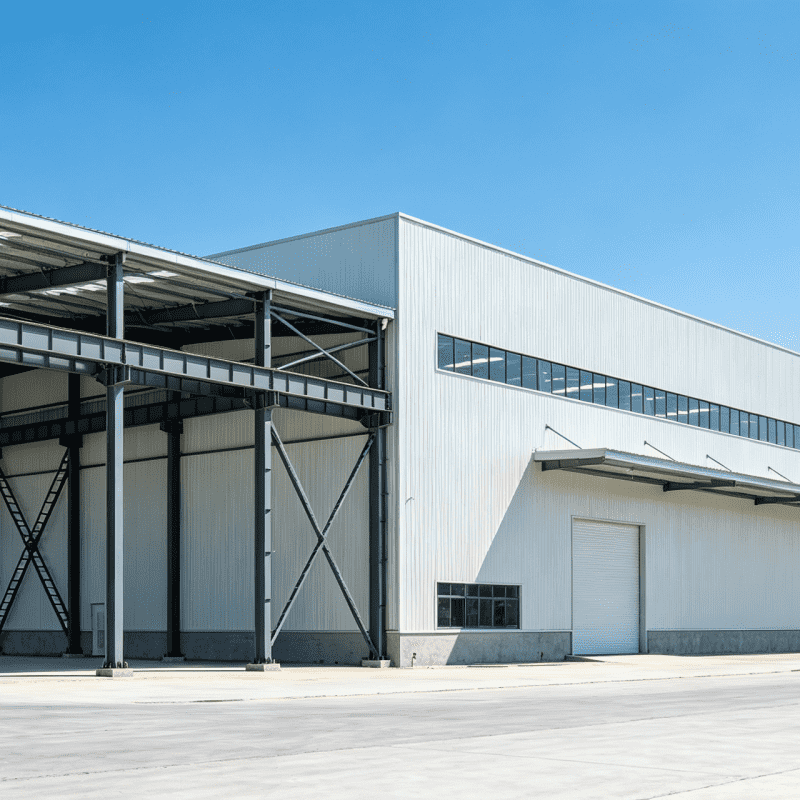Pre-engineered Steel Structure Standard Workshop Insulated Sandwich Panel Prefab Factory Warehouse Suitable