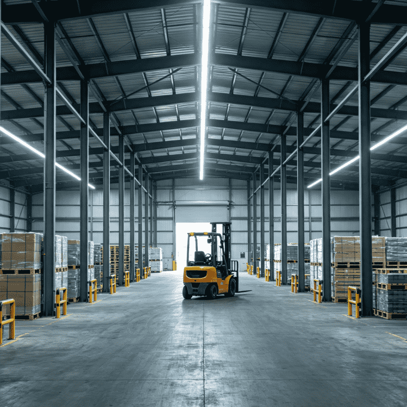 Prefab Steel Logistics Distribution Warehouse International Transshipment Cargo Storage Center