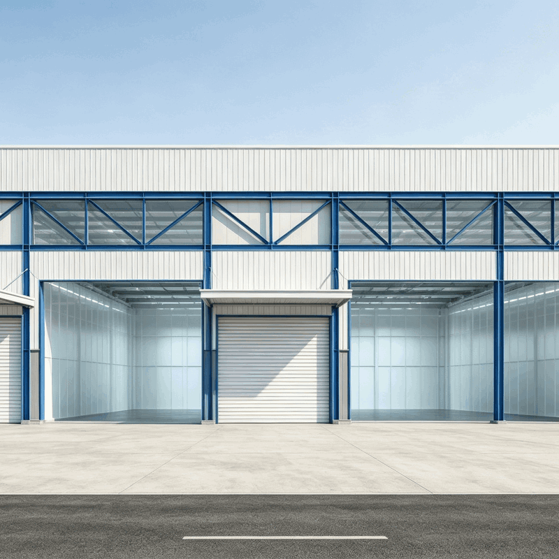Single Span Steel Warehouse With Overhead