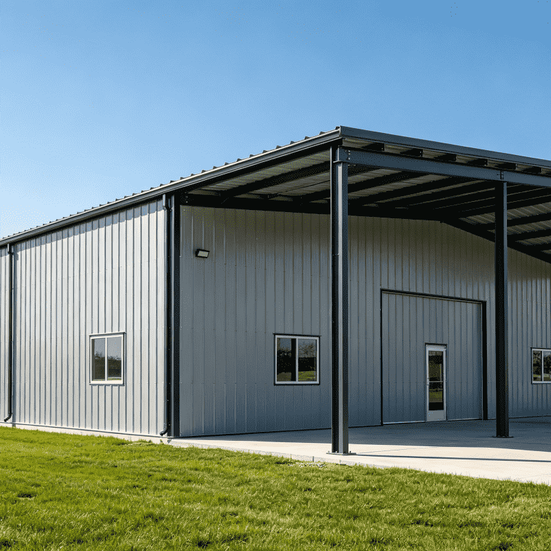 Single Story Light Steel Structure Workshop Prefabricated Metal Building Factory Prefab Steel Warehouse