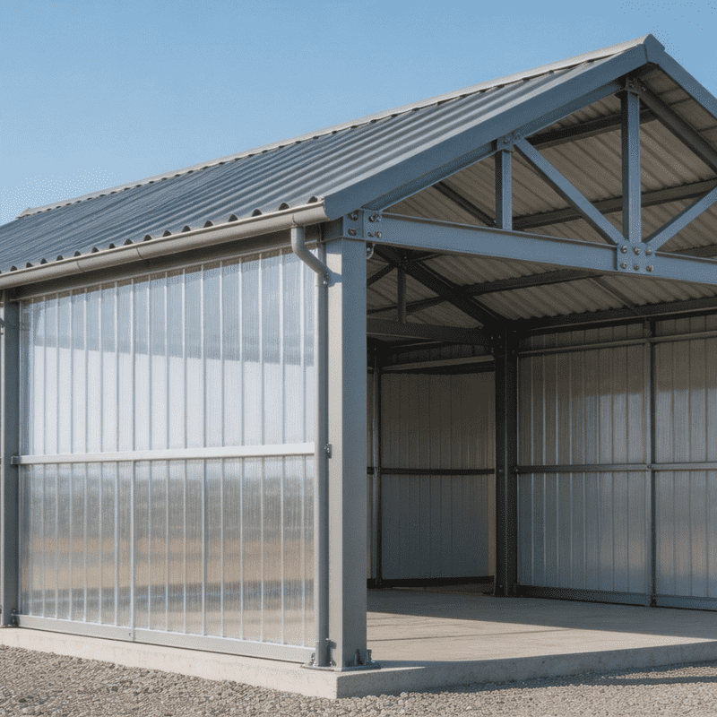 Small Steel Structure Prefab Storage Shed Mini Warehouse