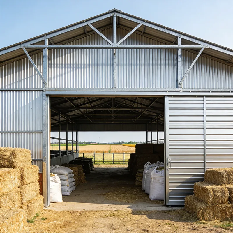 Steel Structure Hay and Forage Storage Barn